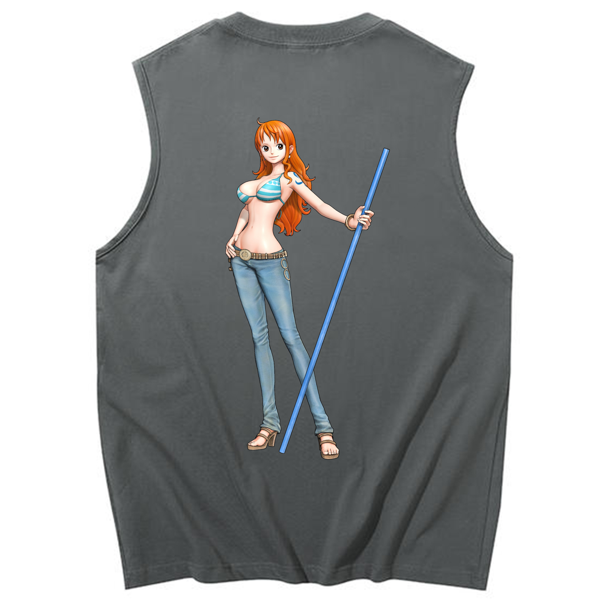 ワンピース ナミ ONE PIECE Nami コットン100％タンクトップ（背面プリント）